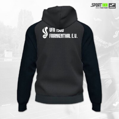 Kapuzenjacke • Academy  IV • VfR Frankenthal • Schwarz/Grau • Langarm