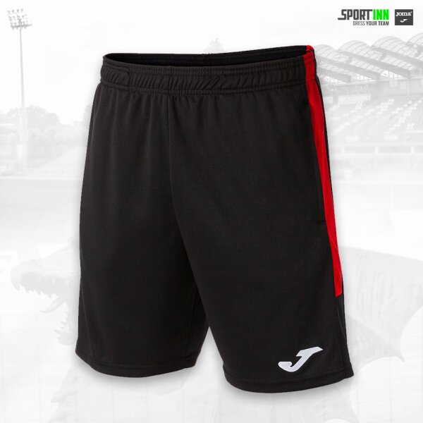 Ausgeh-Hose kurz • Eco Championship • Wormatia • Schwarz/Rot • mit Taschen