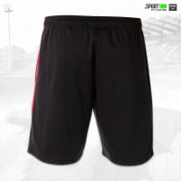 Ausgeh-Hose kurz • Eco Championship • Wormatia • Schwarz/Rot • mit Taschen