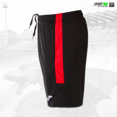 Ausgeh-Hose kurz • Eco Championship • Wormatia • Schwarz/Rot • mit Taschen