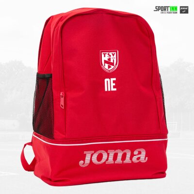 Rucksack • Training • TSV Neckarau • Rot • mit Schuhfach und Netzen