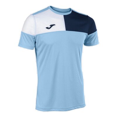 Shirt • Joma • Crew V • Hellblau/Dunkelblau/Weiß • Kurzarm
