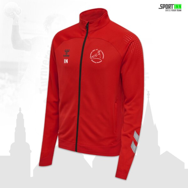 Trainingsanzug Jacke • TVL Handball • Rot • Hummel • hml lead poly zip