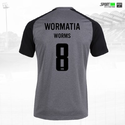 Trikot-Shirt Grundlagenbereich • Academy IV • Wormatia • Grau/Schwarz • Kurzarm