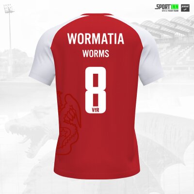 Trikot-Shirt Aufbau-/Leistungsbereich • Academy IV • Wormatia • Rot/Weiß • Kurzarm