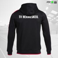Kapuzenjacke • Olimpiada • TV Hermeskeil • Schwarz/Rot • Langarm