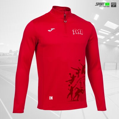 Sweatshirt 1/4 Zip • Combi Running • TVH Leichtathletik • Rot • Langarm