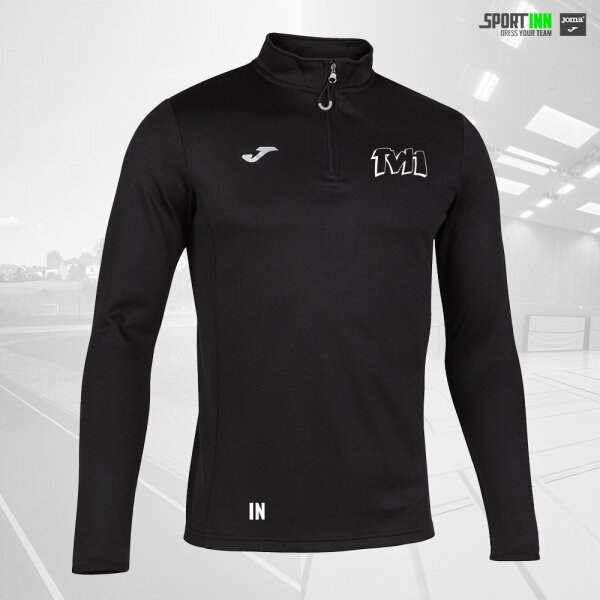 Sweatshirt 1/4 Zip • Combi Running • TVH Leichtathletik • Schwarz • Langarm