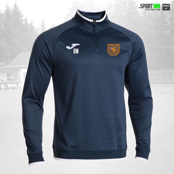 Sweatshirt 1/4-Zip • Combi Premium • TC Wehen • Dunkelblau/Weiß