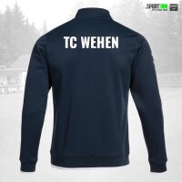 Sweatshirt 1/4-Zip • Combi Premium • TC Wehen • Dunkelblau/Weiß