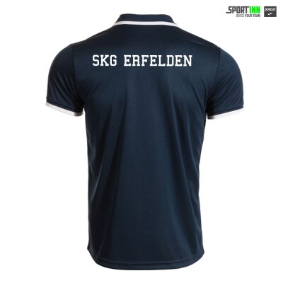 Polo-Shirt • Combi Premium • SKG Erfelden • Dunkelblau/Weiß