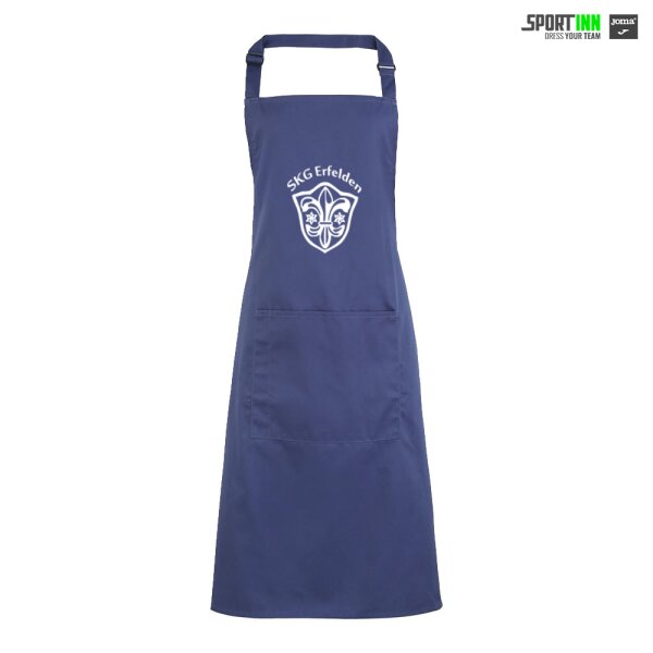 Latzschürze mit Bauchtasche • SKG Erfelden • Marine-Blau