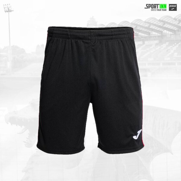 Ausgeh-Hose kurz • Open III • Wormatia • Schwarz/Rot • mit Taschen