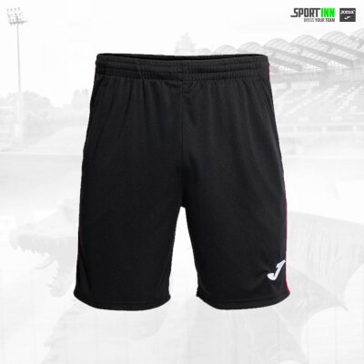 Ausgeh-Hose kurz • Open III • Wormatia • Schwarz/Rot • mit Taschen