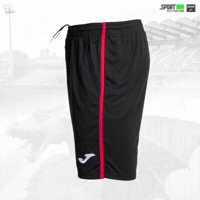 Ausgeh-Hose kurz • Open III • Wormatia • Schwarz/Rot • mit Taschen