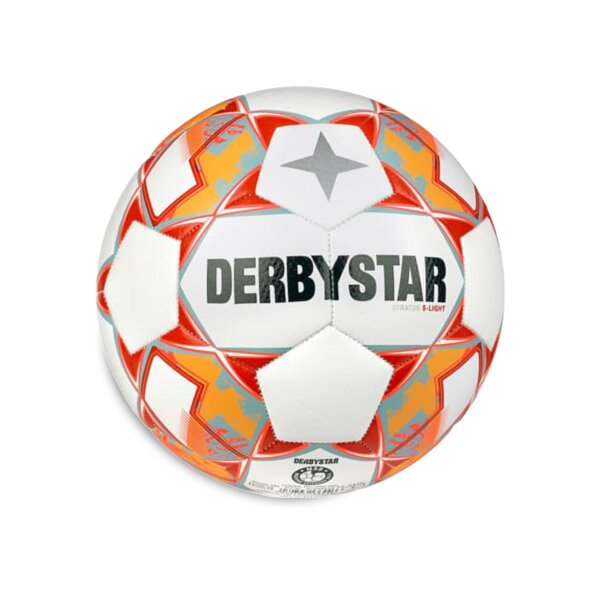 Fussball • Gr. 3 • Derbystar • STRATOS S-LIGHT v23 • Weiß/Türkis/Orange