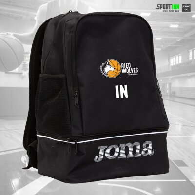 Rucksack • Training III • Ried Wolves • Schwarz • mit Schuhfach und Netzen