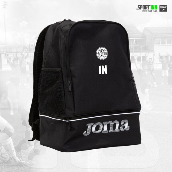 Rucksack • Training III • JSG Mingol./Langen./Kronau • Schwarz • mit Schuhfach und Netzen