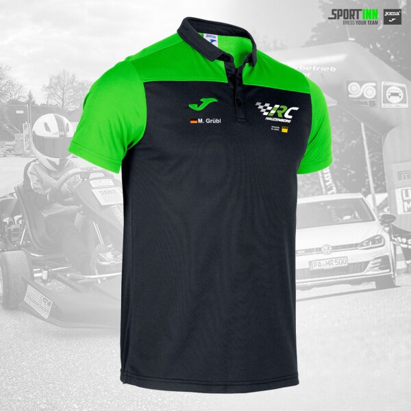 Polo-Shirt • Hobby II • RC Hauzenberg • Schwarz/Neongrün