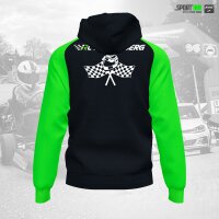 Kapuzenjacke • Academy IV • RC Hauzenberg • Schwarz/Neongrün