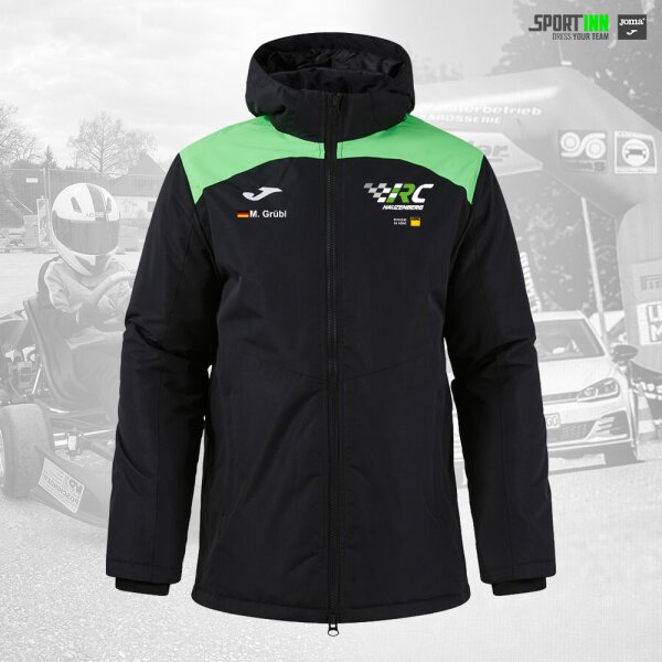 Winterjacke • Trivor II • RC Hauzenberg • Schwarz/Neongrün • mit Kapuze