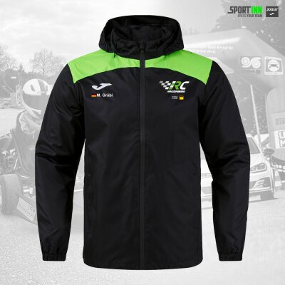 Regenjacke • Trivor II • RC Hauzenberg • Schwarz/Neongrün • mit Kapuze