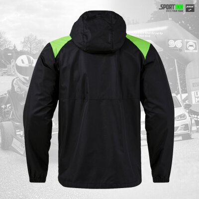 Regenjacke • Trivor II • RC Hauzenberg • Schwarz/Neongrün • mit Kapuze