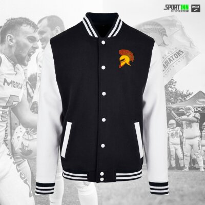College-Jacke • Gernsheim Gladiators • Schwarz/Weiß