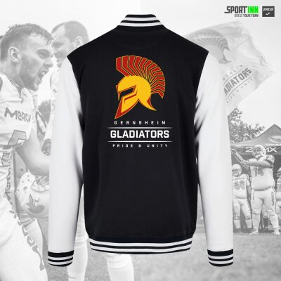 College-Jacke • Gernsheim Gladiators • Schwarz/Weiß