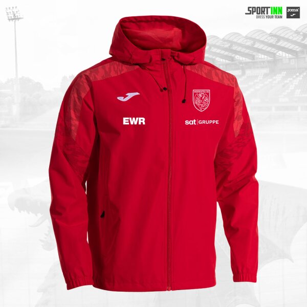 Regenjacke • Championship VIII • Wormatia • Rot • mit Kapuze